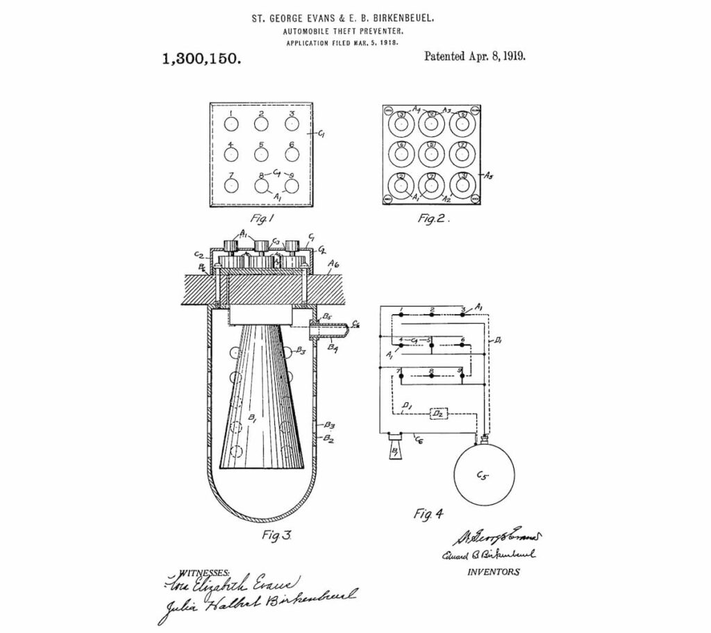 Pierwszy immobilizer - patent