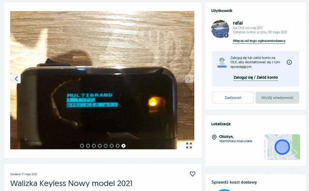 Kradzież na walizkę - oferta sprzedaży