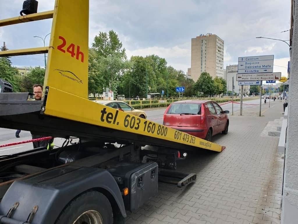 Kradzież na lawetę - centrum miasta
