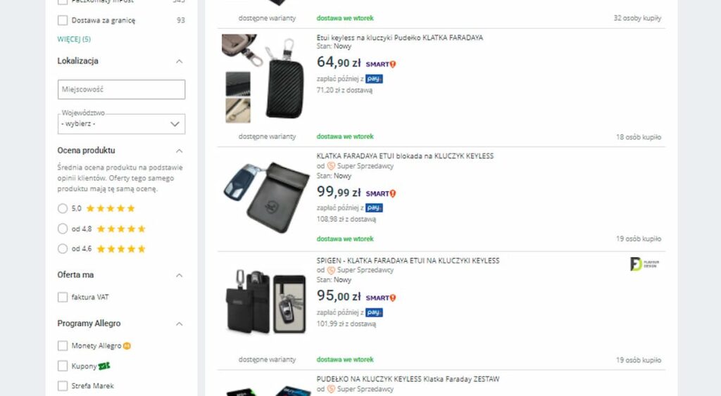 Jak zabezpieczyć keyless w 2022 - klatka Faradaya
